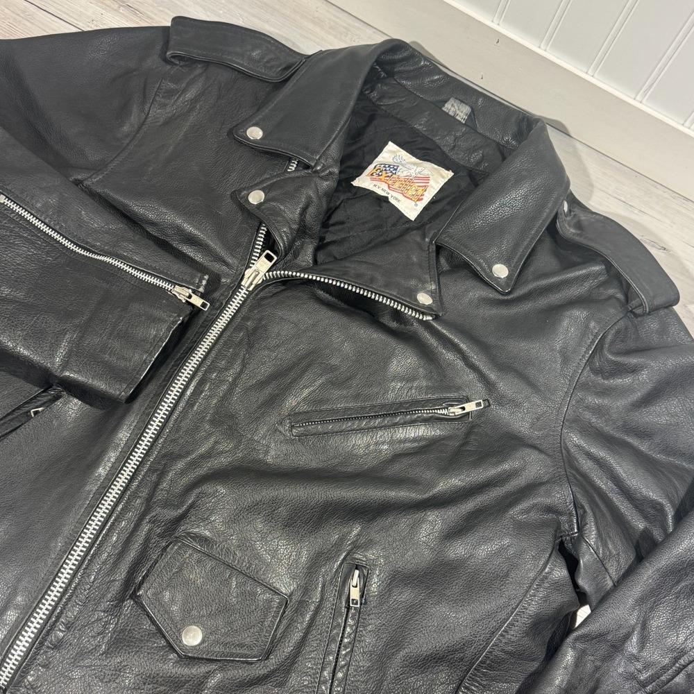 VINTAGE EXCELLED MOTORCYCLE JACKET MENS SIZE 46 R
